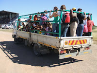 Bringing in a truckload of kids for the children's ministry program