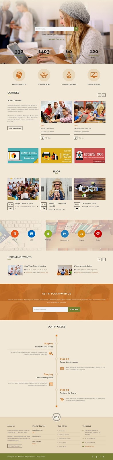 LMS Responsive Learning Management Theme