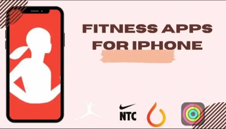 Image of an iPhone and some logos for Free fitness apps