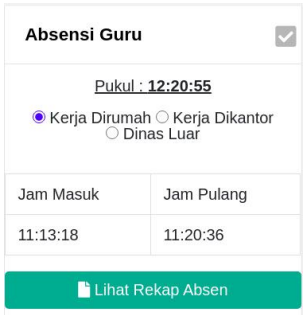 Peningkatan Fitur Absensi Pada Guru