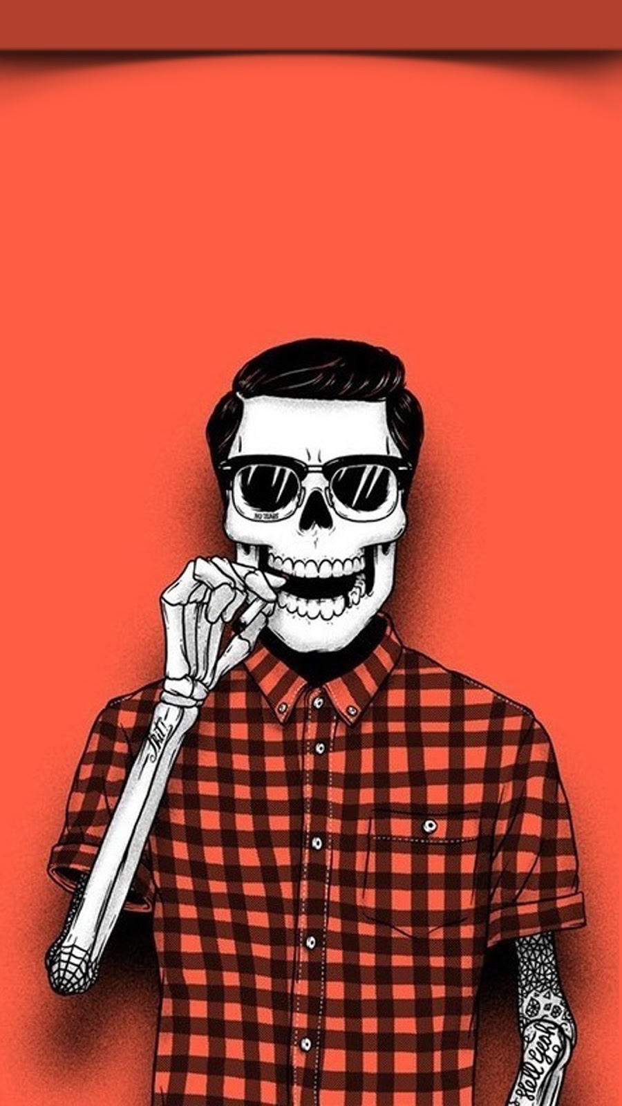 Wallpaper Bones Brigade HD For Android With Shadow Status Bar