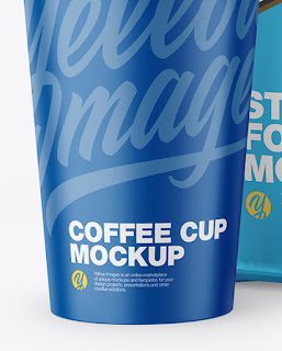 Download Metallic Stand-Up Bag with Coffee Cup Mockup - Download Metallic Stand-Up Bag with Coffee Cup ...