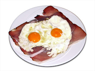 Huevos fritos con jamón