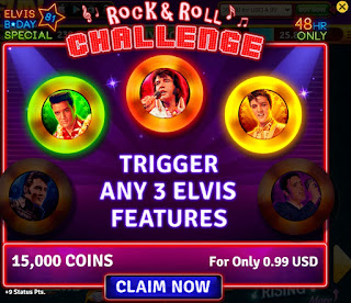 Rock & Roll Challenge for House of Fun Elvis Slots