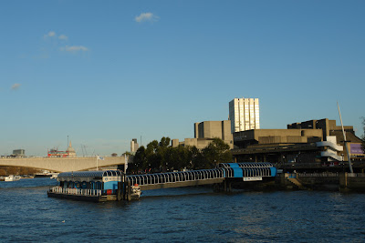 A jetty projecting onto the Thames in London