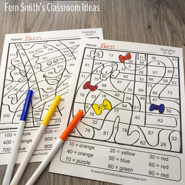 Click Here to Download This 3rd Grade Math Round to the Nearest Ten or Hundred Color By Number Dollar Deal for Your Classroom Today!