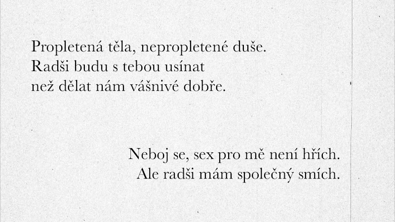 Poezie milování, lásky a zlomeného srdce - Aneb Část 3. / Krátké hrátky se slovy z poznámek jedné slečny