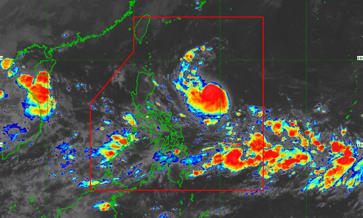 Satellite image of Tropical Storm 'Karding' as of 4:50 am, September 24, 2022
