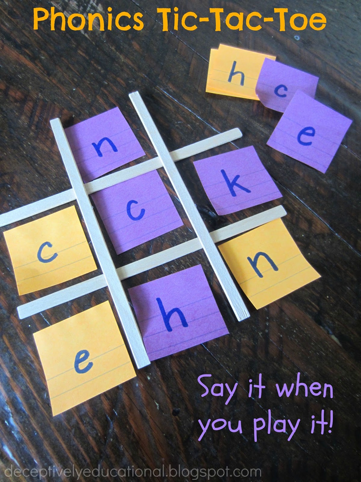 Relentlessly Fun Deceptively Educational Tic Tac Toe Phonics Practice