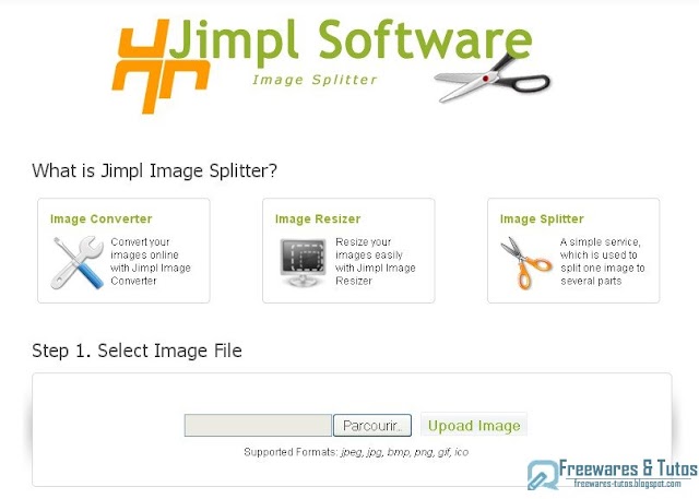 Jimpl Image Splitter : un service en ligne pour couper, convertir ou redimensionner une image
