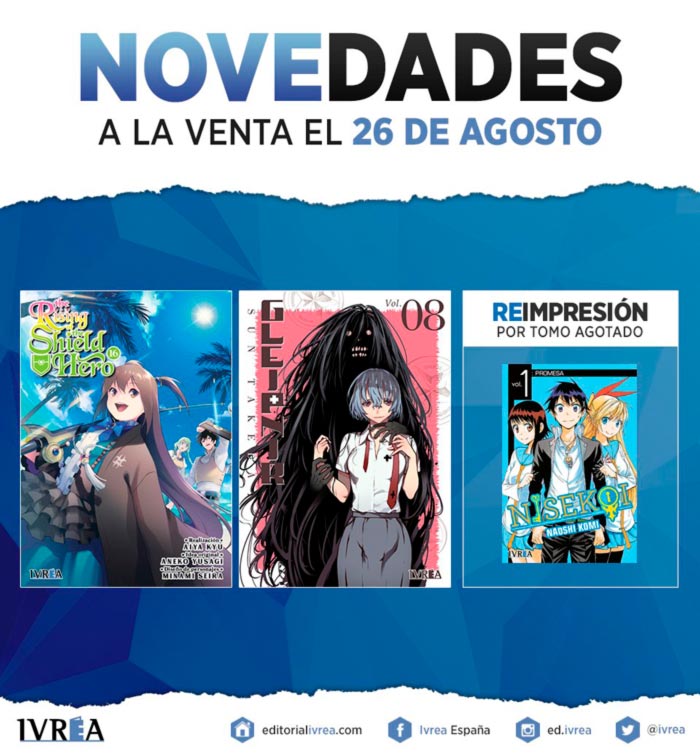 Novedades Ivrea 26 de agosto 2021 - manga