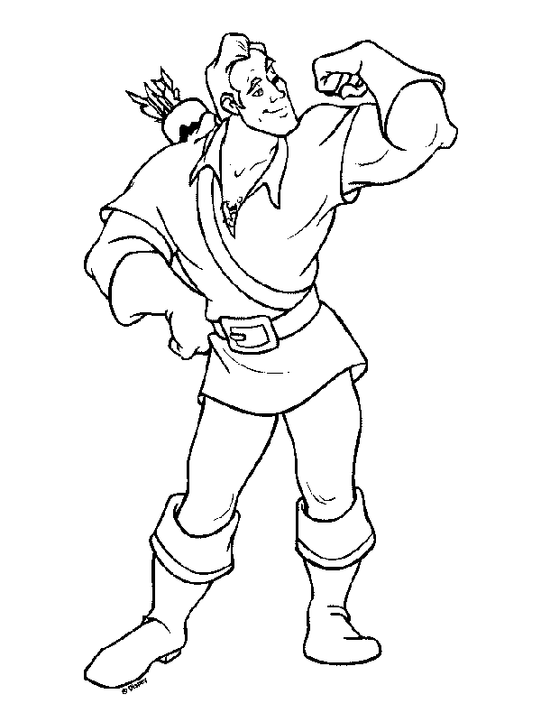 Coloring picture of Gaston ~ Child Coloring