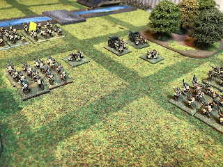 The British right-flank advances on the German positions