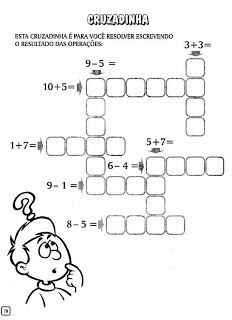 Cruzadinha de Matemática Para Imprimir e Colorir – Papo Ativo