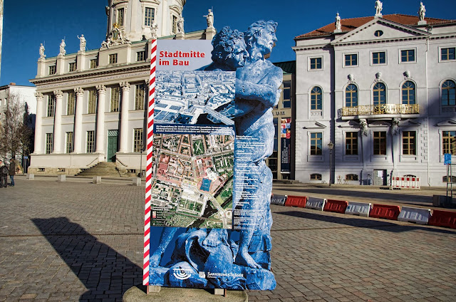 Baustelle Potsdam, Stadtmitte im Bau, Der Obelisk, Am Alten Markt, 14467 Potsdam, 11.01.2014