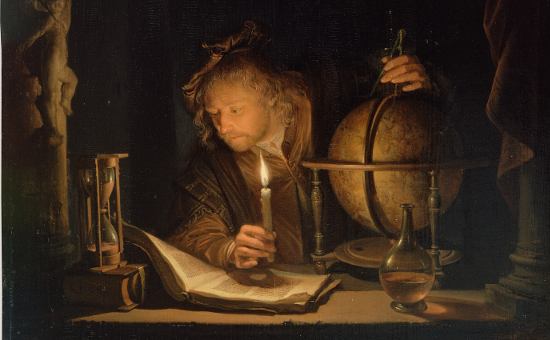 “Astronomer by Candlelight” by Gerrit Dou (1665)