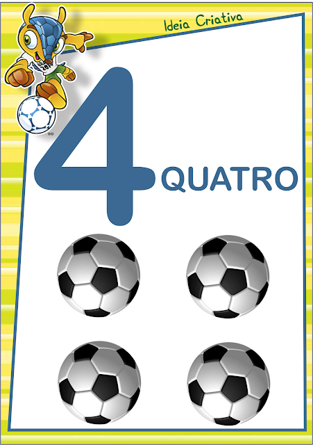 Numerais de Parede Copa do Mundo para imprimir grátis