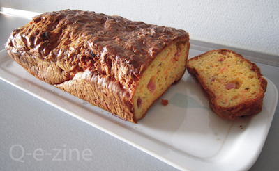 cake aux carottes et au jambon