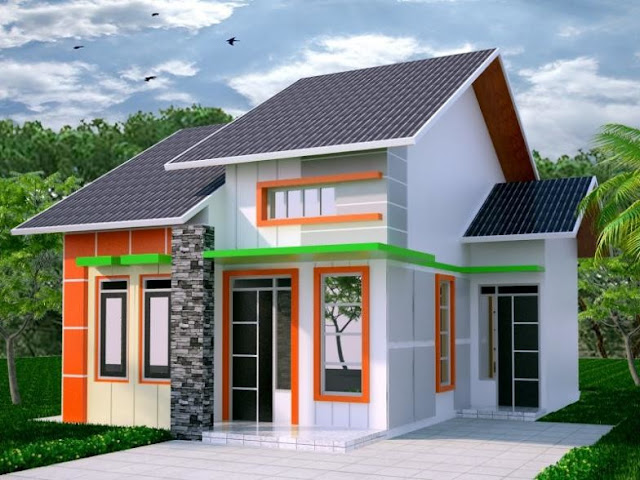 43 Contoh Cat Rumah  Minimalis  Warna  Orange  Yang Nampak 