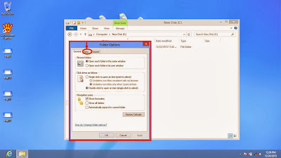 1Learn how to disable show or don't show hidden files and folders in windows 8 step14