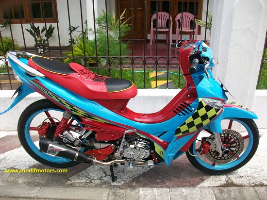 Modifikasi Motor Yamaha Vega Zr Warna Biru