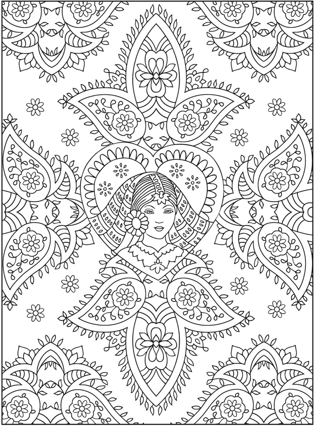 Dragonfly Treasure: Creative Haven Mehndi Designs Coloring ...