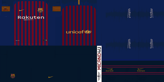 PES 2013 FC Barcelona GDB Kits 2018/2019 - Micano4u | PES ...