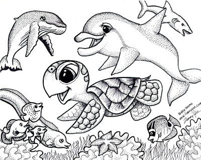 Baby Turtles on Print And Color Baby Honu And Friends Other Sea Turtle Activities