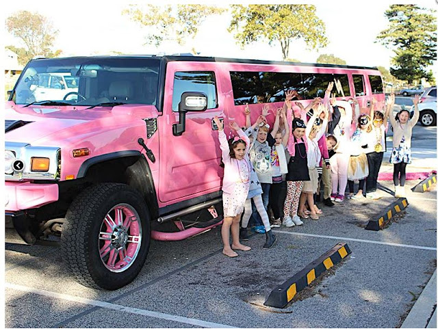 Pink kids limo