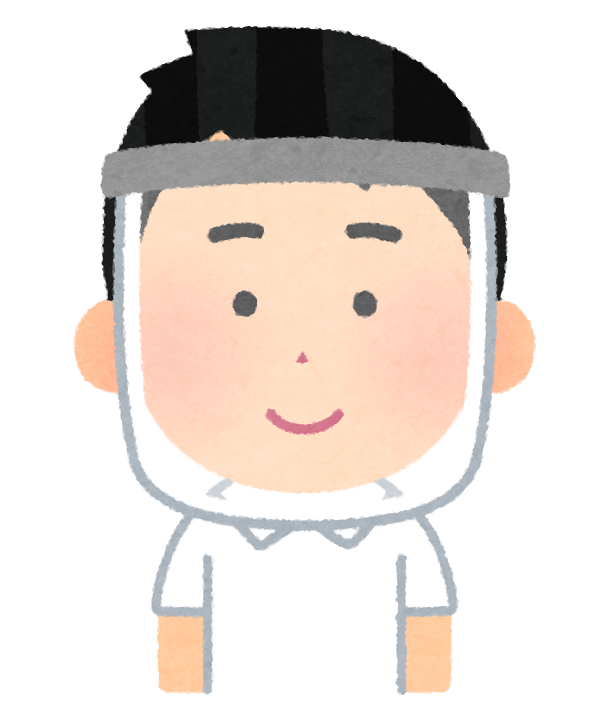 フェイスシールドをつけた人のイラスト 男性 かわいいフリー素材集 いらすとや