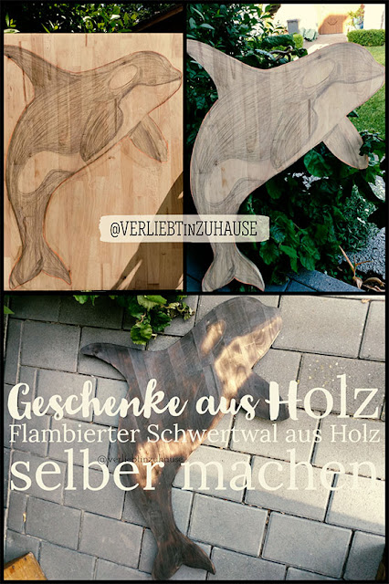 Ausgefallene Geschenke aus Holz & DIY -Flambierter Schwertwal aus Holz selbermachen 