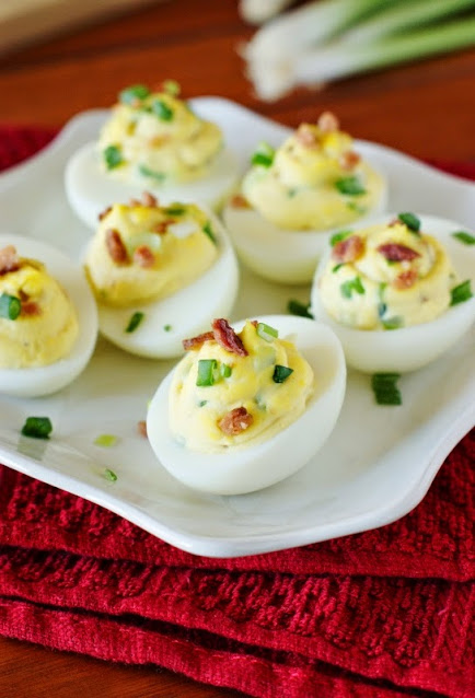 Bacon and Scallion Deviled Eggs