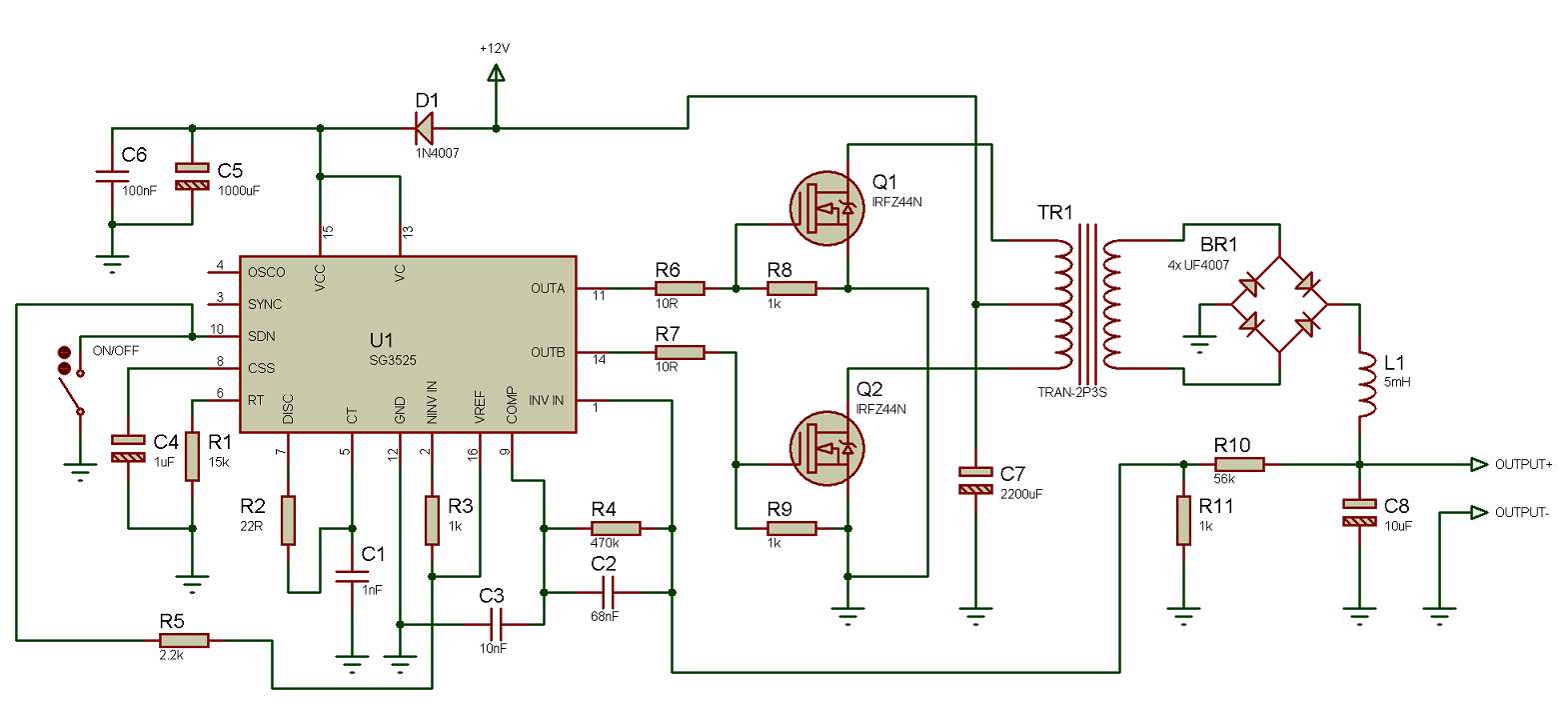Tahmid's blog: Using the SG3525 PWM Controller  