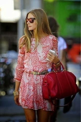 Stylish dress with matching handbag and sunglasses