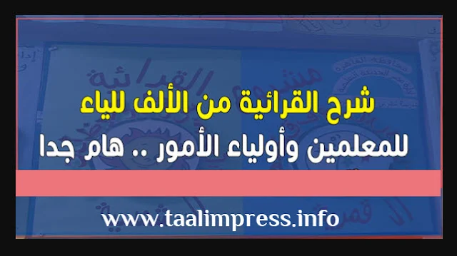 شرح القرائية من الألف للياء للمعلم وولي الأمر لجميع الصفوف الدراسية