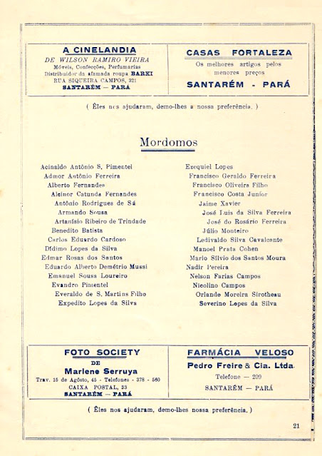 PROGRAMA DA FESTA DE NOSSA SENHORA DA CONCEIÇÃO - 1967 - PAG 21
