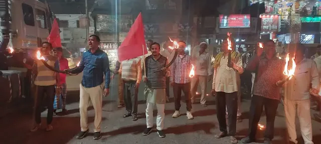 अरवल में भाकपा माले ने निकाला विशाल मसाल जुलूस, 2 मार्च को पटना गांधी मैदान में 'बदलो बिहार महाजुटन' की अपील