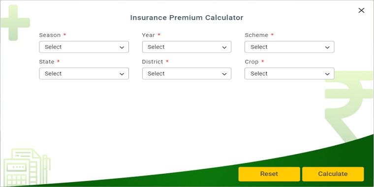 Pradhan Mantri Pik Vima Yojana Insurance Premium Calculator