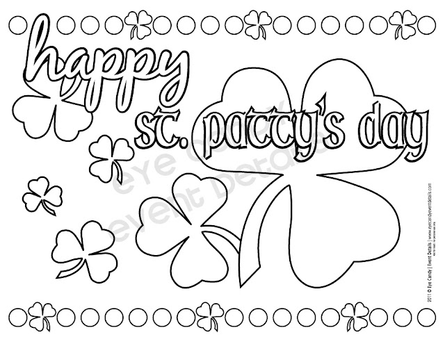 kids coloring page for st patty's day, st patty's day coloring sheets