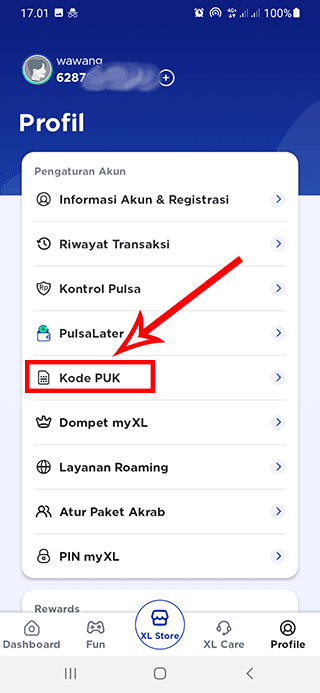 Langkah Kesepuluh Cek Kode PUK XL