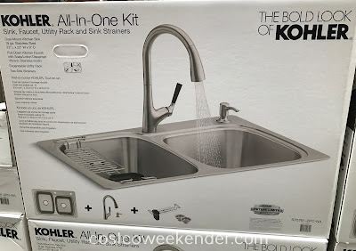 Costco 1095111 - Kohler All-In-One Stainless Steel Sink and Faucet Kit: beauty and function for the main room in your home...the kitchen!