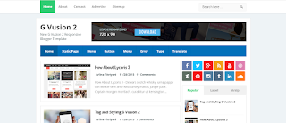 G Vusion 2 Blogger Template Free Download