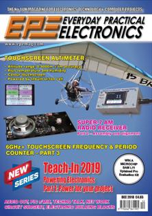 EPE Everyday Practical Electronics - December 2018 | ISSN 0262-3617 | TRUE PDF | Mensile | Professionisti | Elettronica | Tecnologia
Everyday Practical Electronics is a UK published magazine that is available in print or downloadable format.
Practical Electronics was a UK published magazine, founded in 1964, as a constructors' magazine for the electronics enthusiast. In 1971 a novice-level magazine, Everyday Electronics, was begun by the same publisher. Until 1977, both titles had the same production and editorial team.
In 1986, both titles were sold by their owner, IPC Magazines, to independent publishers and the editorial teams remained separate.
By the early 1990s, the title experienced a marked decline in market share and, in 1992, it was purchased by Wimborne Publishing Ltd. which was, at that time, the publisher of the rival, novice-level Everyday Electronics. The two magazines were merged to form Everyday with Practical Electronics (EPE) - the «with» in the title being dropped from the November 1995 issue. In February 1999, the publisher acquired the former rival, Electronics Today International, and merged it into EPE.