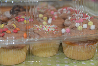 Cupcakes versions chocolat pralinoise citron/chocolat blanc