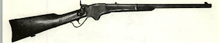 Some Spencers had sling swivel of ordinary form mounted in toe of buttstock. Regular finish was linseed-oiled wood, casehardened frame, lock and hammer in mottled colors, and rust-blued barrel. Small work was usually brightly polished and heatblued. Burnside Rifle Co. of Providence made over 30,000 Spencer carbines in last days of war.