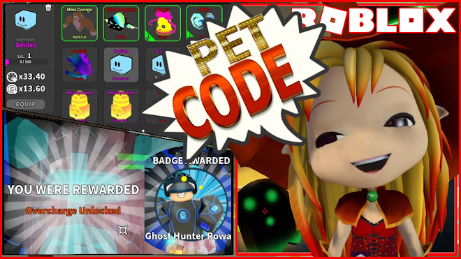 Roblox Ghost Simulator Gameplay! NEW OP Pet Code! Completing Rowan's Quest for Overcharge Technology!