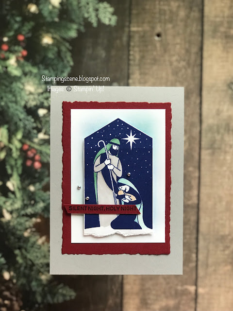 Nativity handmade christmas card