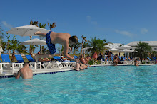 Todd catching the football in the pool at Grand Turk