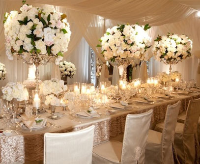 Black And White Wedding Table Settings