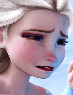 Elsa Frozen menangis